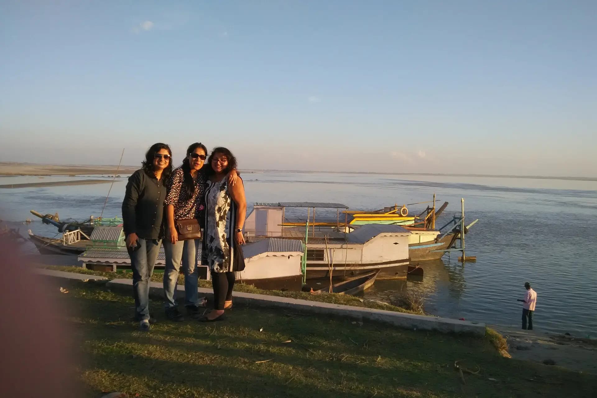 River island landscape of Majuli on the Brahmaputra, Assam