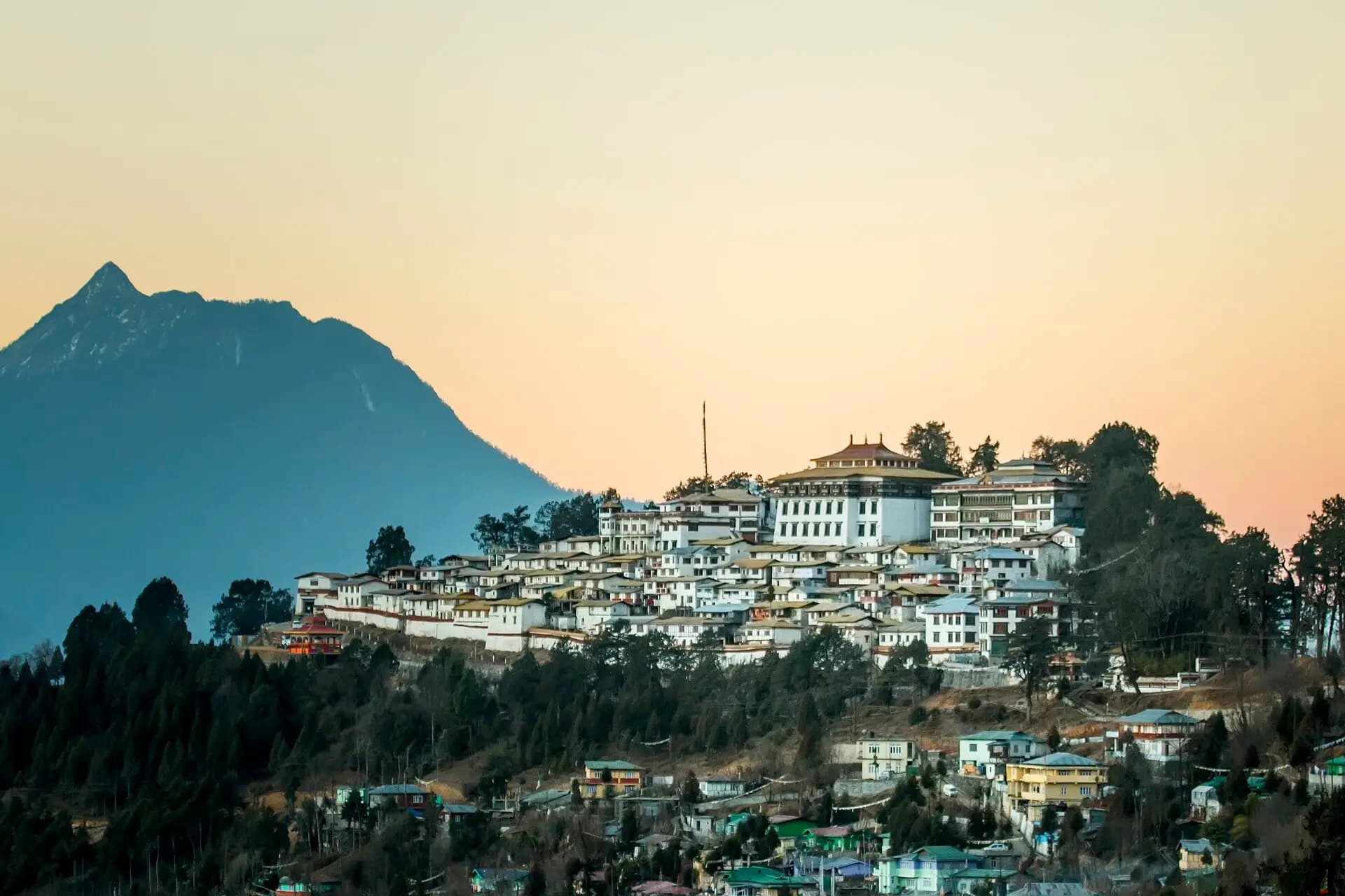 Tawang Monastery in the mountains of Arunachal Pradesh