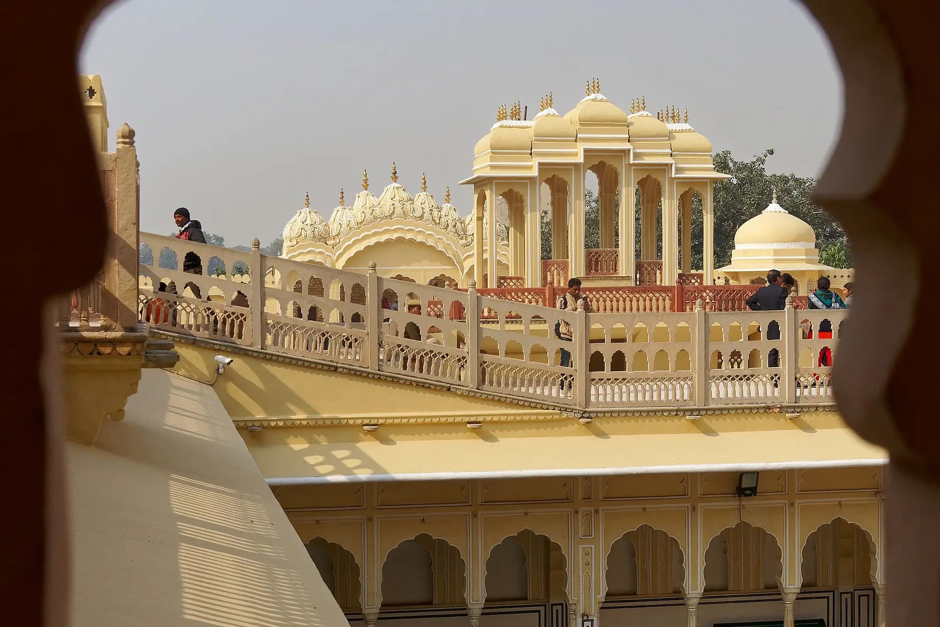 Hawa Mahal, the pink sandstone palace of winds in Jaipur, Rajasthan